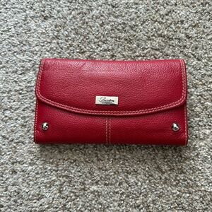 Buxton red leather wallet